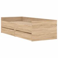 Bedframe met lades sonoma eikenkleurig 90x190 cm - thumbnail
