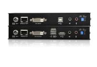 ATEN CE620-AT-G Extender (verlenging) DVI, USB, RS232, Audio-Line-out, Microfoonaansluiting Via netwerkkabel RJ45 100 m - thumbnail