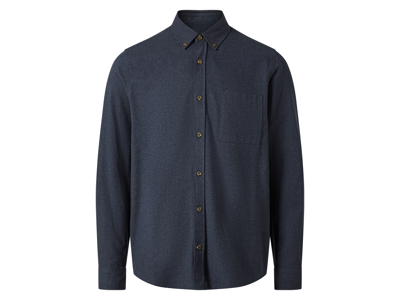 esmara Men Flanellen heren overhemd (Zwart, M (39/40))