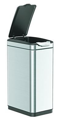 EKO afvalbak touch bar tina 30 l matzilverkleurig