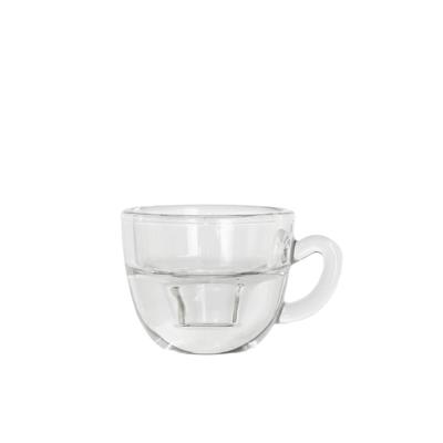 Kaarsenhouder Koffie helder Ø8xH5cm
