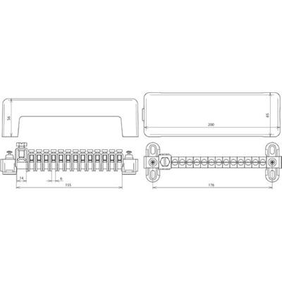DEHN 563030 PAS AH RK 13X25 1X8.10 Schroefklemblok 1 stuk(s)