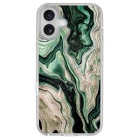iPhone 16 hybride hoesje - Green waves - thumbnail