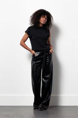 Lexie faux leather trousers - black - 13331