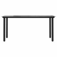 7-delige Tuinset met kussens poly rattan glas zwart - thumbnail