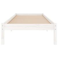 Bedframe massief grenenhout wit 100x200 cm - thumbnail