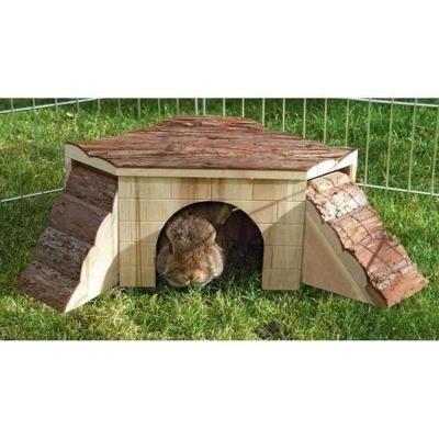KERBL Natuurhuis met oprit voor knaagdieren - 37x37x16cm