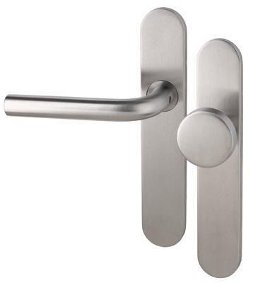 Leona PF KL4 LS kruk L/vaste knop blind rvs mat