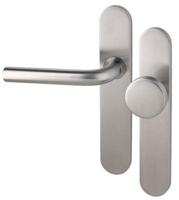 Leona PF KL4 LS kruk L/vaste knop blind rvs mat - thumbnail