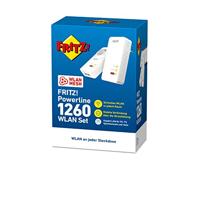 AVM FRITZ!Powerline 1260 WLAN Set Powerline WiFi netwerkkit 20002795 1200 MBit/s - thumbnail
