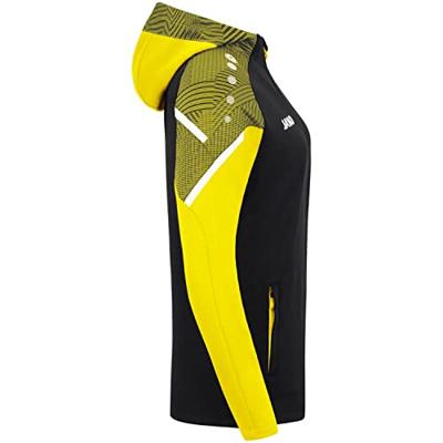 JAKO 6822D Jas Met Kap Performance Dames - Zwart/Zachtgeel - 36
