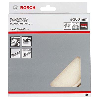 Bosch Accessoires 2 Lamswollen schijf voor excenter Ø160mm - 3608610000