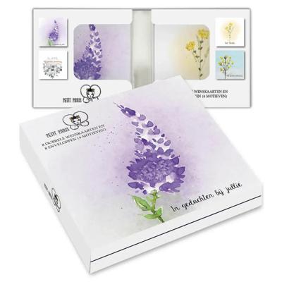 Kaartenmapje Petit Paris, Sympathy - Vlinderstruik 8 Stuks