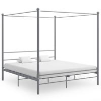 Hemelbedframe metaal grijs 200x200 cm - thumbnail