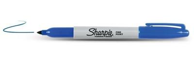 Permanente markeerstift Sharpie Fine Point Blauw (12 Stuks)