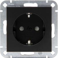 Enzo Kopp hk07 pure mat zwart inbouw stopcontact ra + kinderbeveiliging - 4624610 - thumbnail