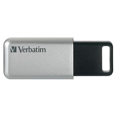 Verbatim Secure Pro USB-stick 32 GB Zilver-zwart 98665 USB-A 3.2 Gen 1 Verbatim Secure Pro USB-stick 32 GB Zilver-zwart 98665 USB-A 3.2 Gen 1