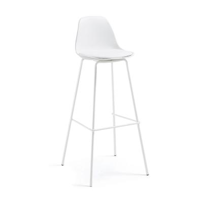 Kave Home barkruk 'Brighter' (zithoogte 75cm), kleur wit