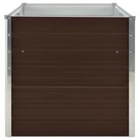 Plantenbak verhoogd 160x80x77 cm gegalvaniseerd staal bruin - thumbnail