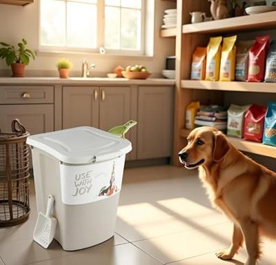 Rotho archie pet food container 38l cappuccino - thumbnail