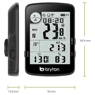 Bryton - fietscomputer gps rider 17 e power on en go