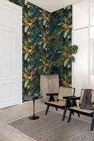Dutch Wallcoverings Asperia - Canopy Petrol/- Groen/Oranje - thumbnail