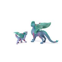 Schleich - Flower Dragon met zijn kleintje - 70592 - thumbnail