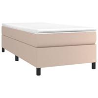 Boxspring bed kunstleer cappuccinokleurig 90x200 cm - thumbnail