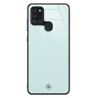 Samsung Galaxy A21s glazen hardcase - Pastel blauw - thumbnail