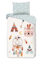 Good Morning Dekbedovertrek "tipi-tenten / boho" - Multi - (140x200 cm) - Katoen Flanel - thumbnail