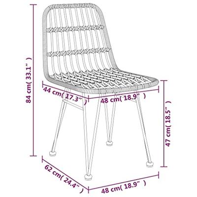 Tuinstoelen 2 st 48x62 84 cm PE-rattan