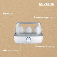 Severin EK 3164 Eierkoker Met maatbeker, Met eierprikker, BPA-vrij Wit, Grijs - thumbnail