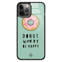iPhone 12 Pro Max glazen hardcase - Donut worry - thumbnail