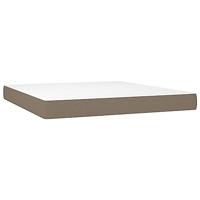 Boxspring met matras stof taupe 180x200 cm - thumbnail