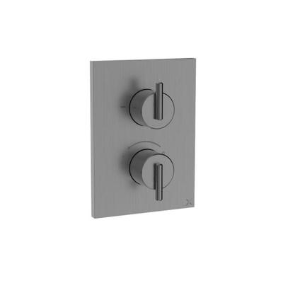 Crosswater 3ONE6 Inbouwthermostaat - thermostatisch - 1 functie - met inbouwdeel - slate (gunmetal) TLCB1000LBPST Crosswater 3ONE6 Inbouwthermostaat - thermostatisch - 1 functie - met inbouwdeel - slate (gunmetal) TLCB1000LBPST