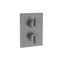 Crosswater 3ONE6 Inbouwthermostaat - thermostatisch - 1 functie - met inbouwdeel - slate (gunmetal) TLCB1000LBPST - thumbnail