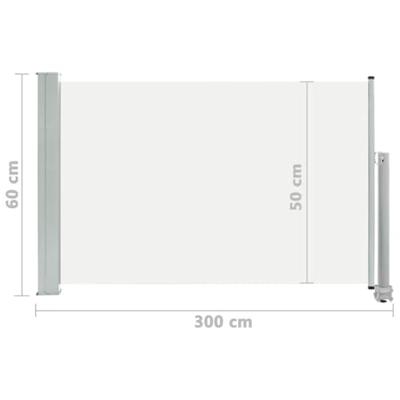 VidaXL Tuinscherm uittrekbaar 60x300 cm crèmekleurig