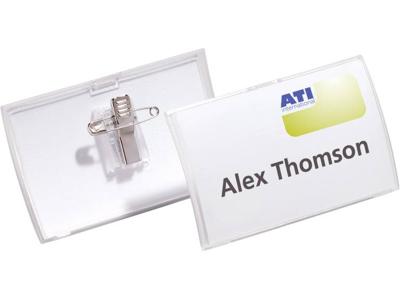 Durable badge met combiclip Click Fold ft 54 x 90 mm