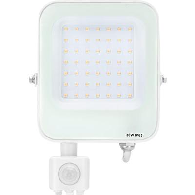 LED Bouwlamp met Bewegingssensor - 30W Schijnwerper 4000K IP65