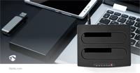 Nedis Docking Station voor Harde Schijf | USB 3.2 Gen1 | USB Type-A | 2 Schijven | 2.5 / 3.5 " | USB 3.2 Gen1 | Docking | Desktop - HDDUDB3210BK - thumbnail
