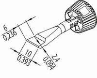 Ersa 0142ZDLF100/SB Soldeerpunt Speciale vorm, mesvormig, Mesvorm, recht Grootte soldeerpunt 10 mm Inhoud: 1 stuk(s) - thumbnail