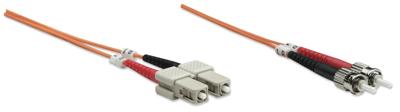 Intellinet 510349 Glasvezel Optische vezel Aansluitkabel [1x ST-stekker - 1x SC-stekker] 62,5/125 µ Multimode OM1 3.00 m