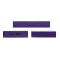SIM-kaart Cap + USB Data opladen poort Cover + Micro SD kaart Cap stofdicht blok instellen voor Sony Xperia Z1 / L39h / C6903(Purple) - thumbnail