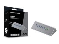 CONCEPTRONIC HUBBIES18G 10-in-1 60 W USB 3.0 Hub-oplader combi, 2-in-1 USB-C USB-A-kabel, USB 3.2 Gen 1 - thumbnail