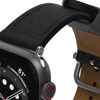 OtterBox Symmetry Cactus Leather horlogeband voor Apple Watch 46mm/45mm/44mm, vervangende duurzame, zachte band voor Apple Watch, Zwart - thumbnail