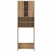 Wasmachinekast 64x25,5x190 cm artisanaal eikenkleur - thumbnail