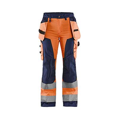 Blåkläder Dames werkbroek High-Vis met spijkerzakken 71561811 | High-Vis Oranje/Groen | Maat 42 - 7330509614839