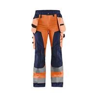Blåkläder Dames werkbroek High-Vis met spijkerzakken 71561811 | High-Vis Oranje/Groen | Maat 42 - 7330509614839 - thumbnail