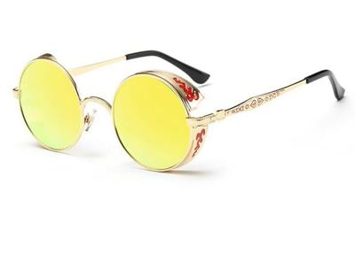 Retro gesneden ronde zonnebril Retro gesneden ronde zonnebril