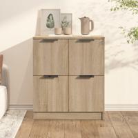 Dressoir 60x30x70 cm bewerkt hout sonoma eikenkleurig - thumbnail